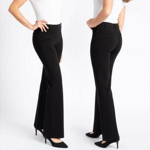 Betabrand Pants - Betabrand Womens Flare Wide Leg Dress Pants Black
